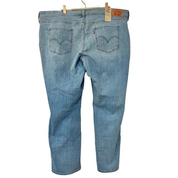 Levi’s Classic Straight Mid Rise Jeans Plus Size‎ 24W Light Wash Cotton Zip NEW - Picture 2 of 9